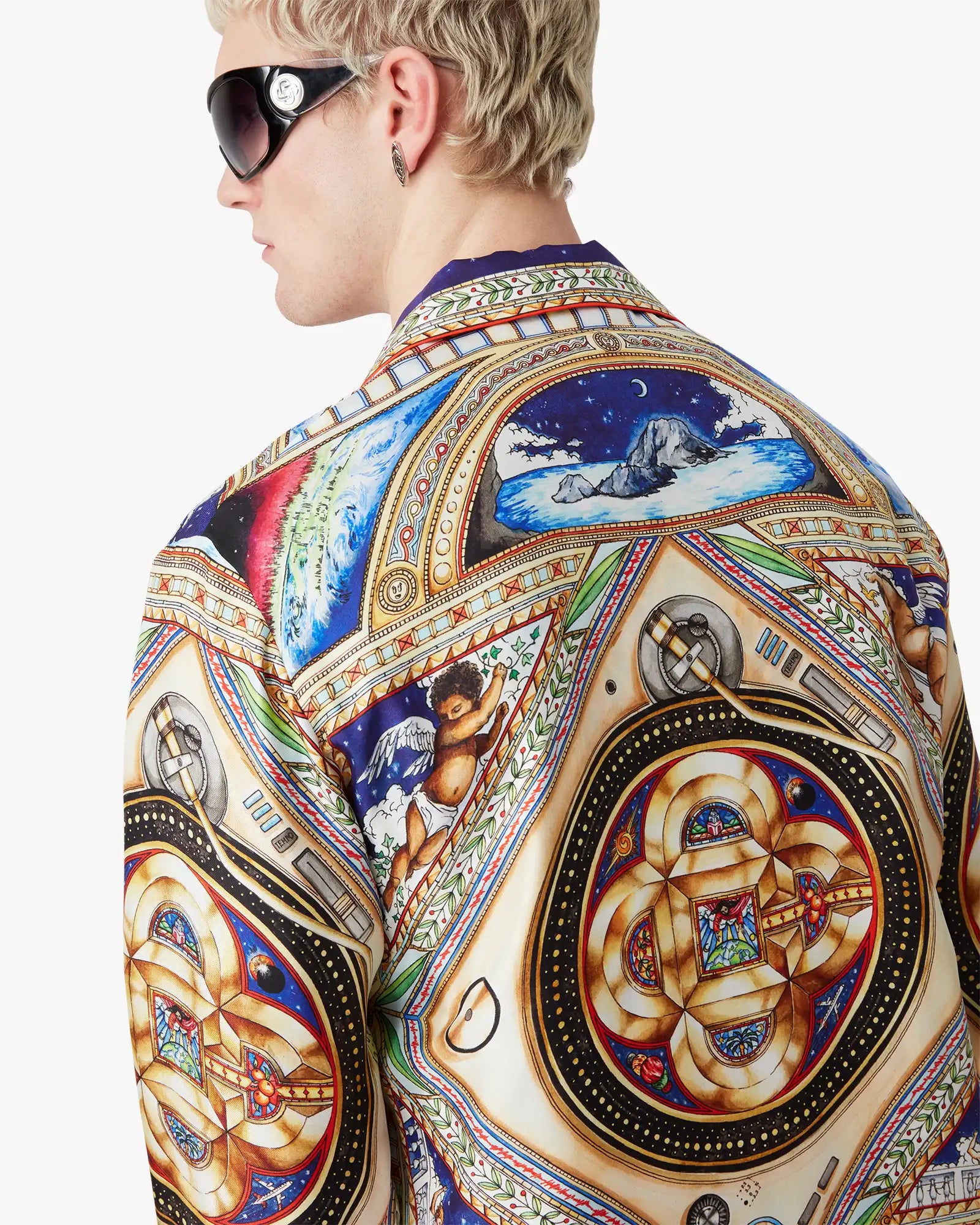 Plafond Orne De Musique Long Sleeve Silk Shirt