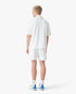 White Towelling Monogram Short Sleeve Shirt