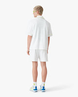 White Towelling Monogram Short Sleeve Shirt
