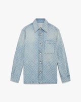 Pearl Monogram Long Sleeve Denim Shirt