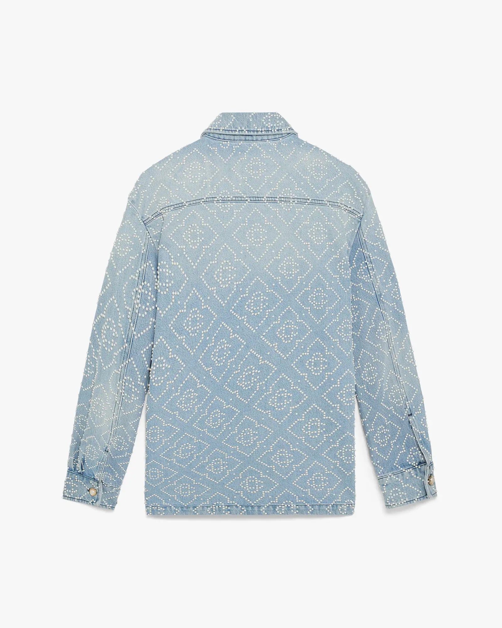 Pearl Monogram Long Sleeve Denim Shirt