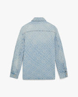 Pearl Monogram Long Sleeve Denim Shirt
