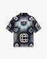 Pearlescent Monogram Short Sleeve Denim Shirt