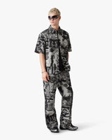 Rave Collage Short Sleeve Denim Shirt