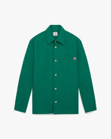 Green Pique Monogram Long Sleeve Shirt