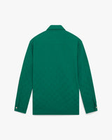 Green Pique Monogram Long Sleeve Shirt