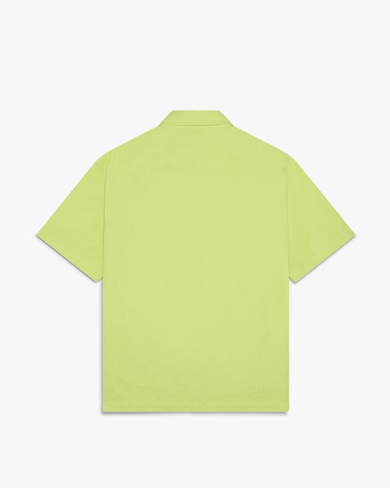 Lime Pique Monogram Short Sleeve Shirt