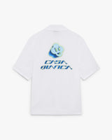 White Embroidered Short Sleeve Shirt
