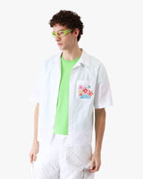 Collage D'Icones Graphiques Embroidered Short Sleeve Shirt