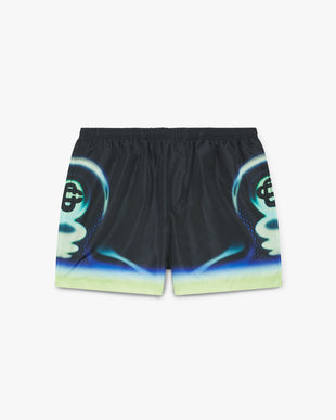 Black Sporchid Printed Swim Shorts