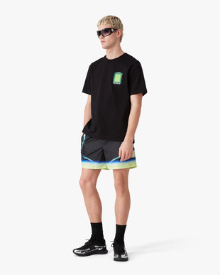 Black Sporchid Printed Swim Shorts