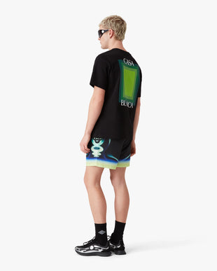 Black Sporchid Printed Swim Shorts