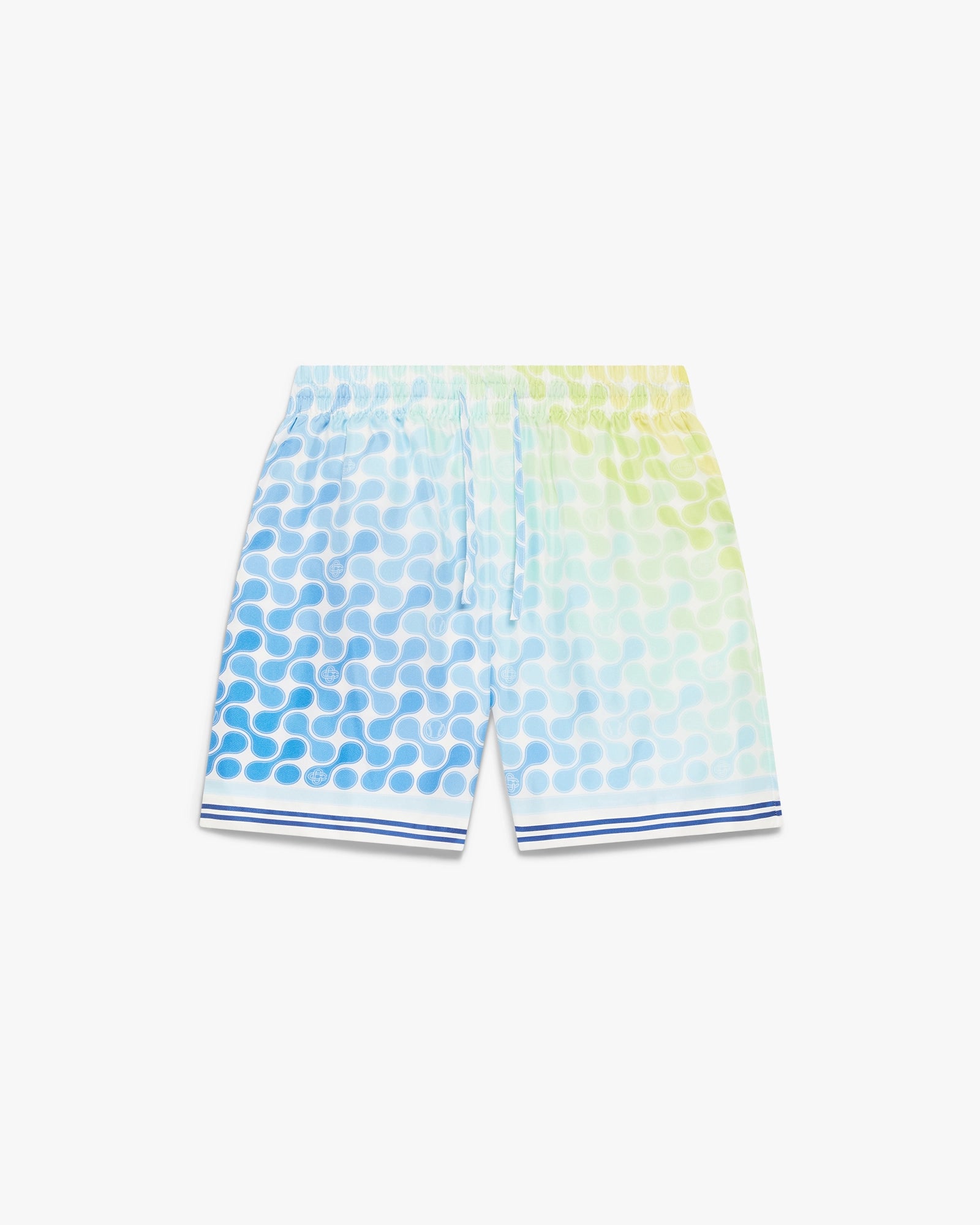 Gradient Tennis Tile Silk Shorts