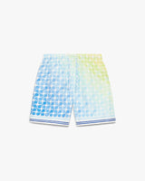 Gradient Tennis Tile Silk Shorts