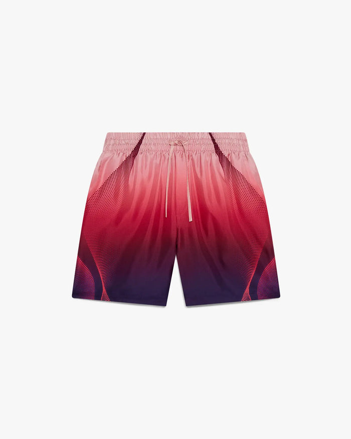 Aubergine Gradient Silk Shorts