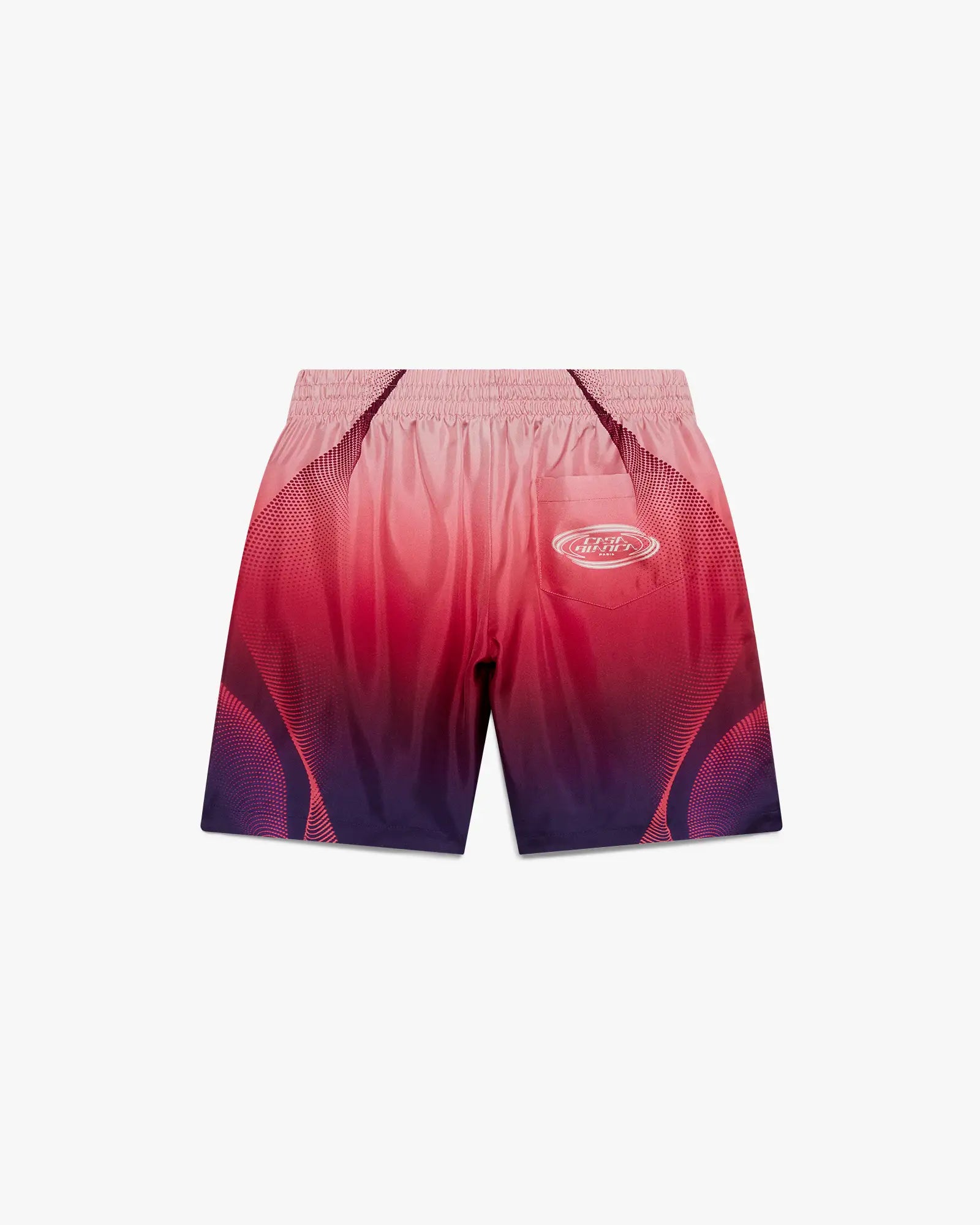 Aubergine Gradient Silk Shorts