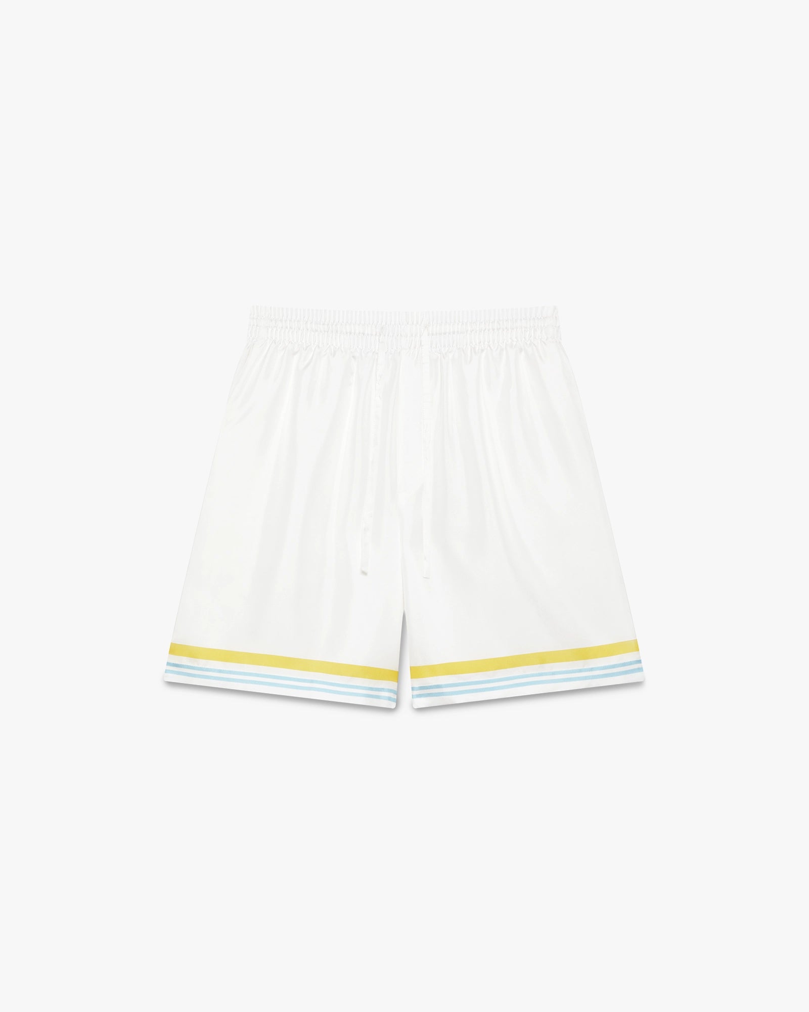 White Tennis Landscape Silk Shorts