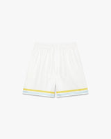 White Tennis Landscape Silk Shorts