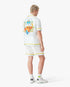 White Tennis Landscape Silk Shorts
