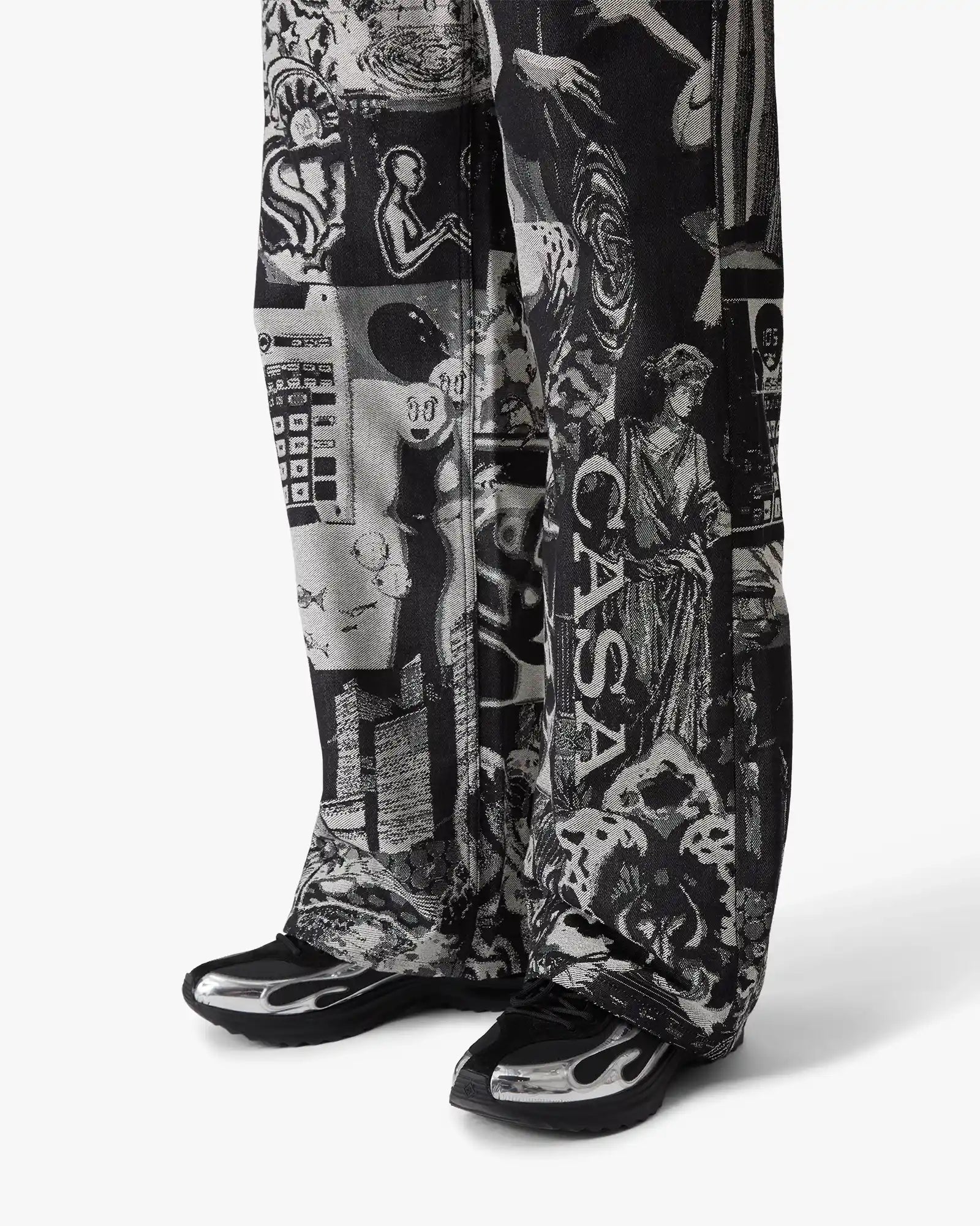 Rave Collage Straight Leg Jeans