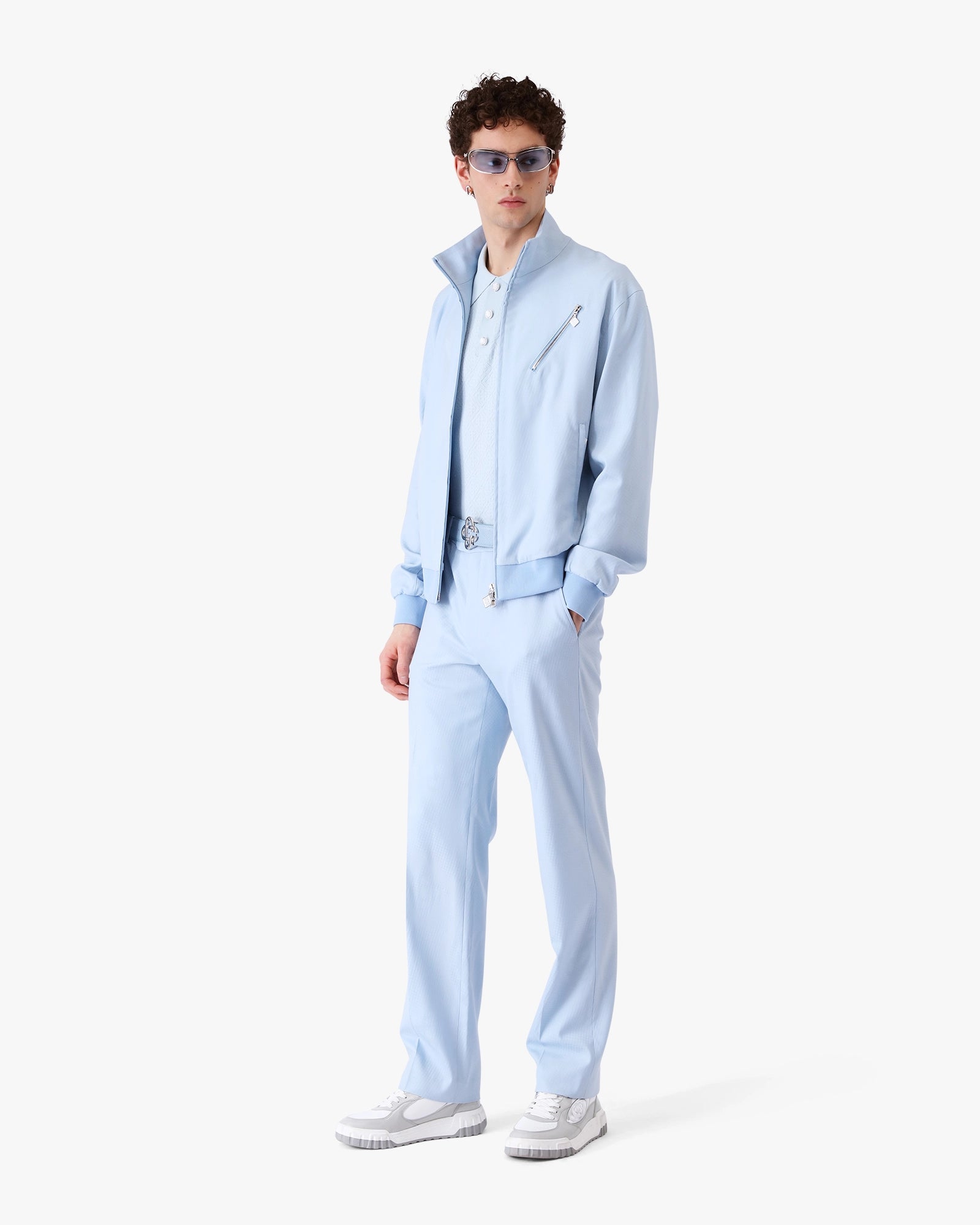 Blue Monogram Tailored Jacquard Trousers