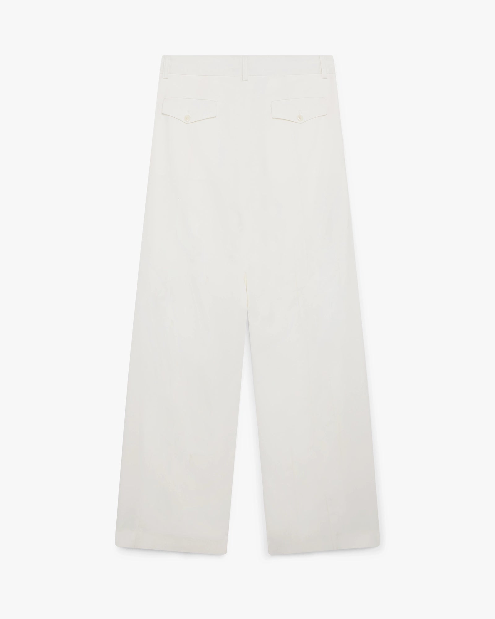 White Pleated Baggy Trousers