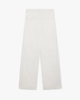 White Pleated Baggy Trousers