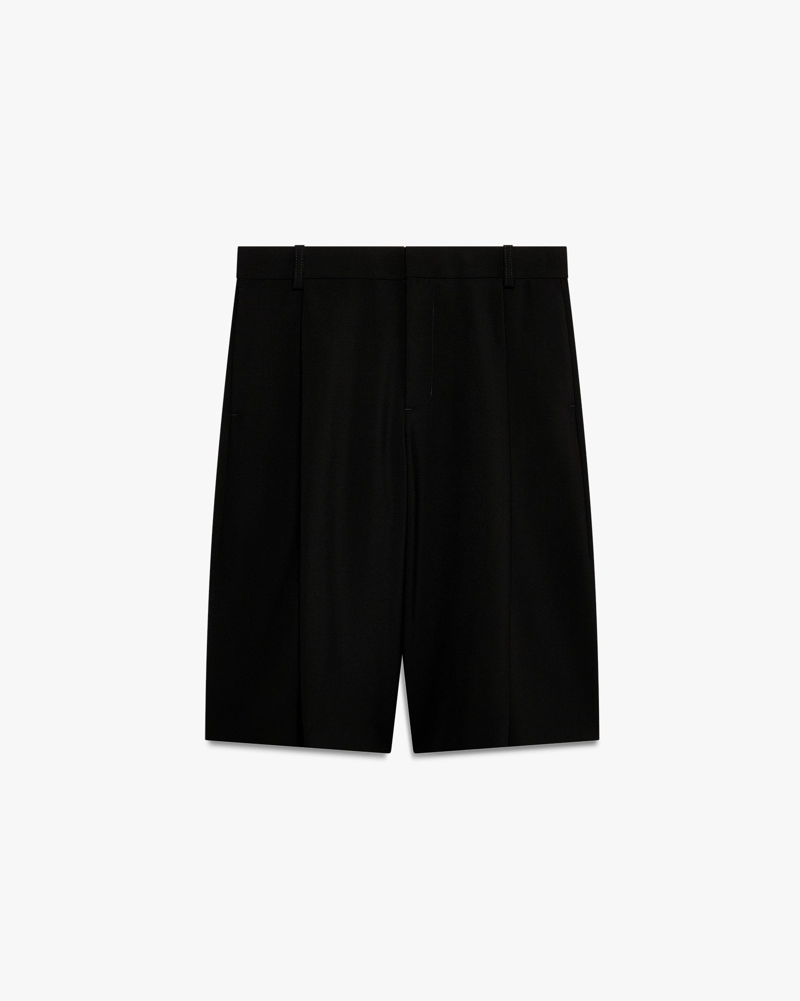 Black Pleated Baggy Shorts
