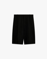 Black Pleated Baggy Shorts