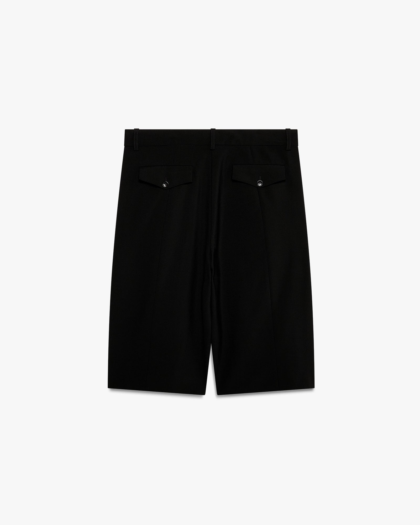 Black Pleated Baggy Shorts