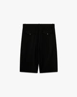 Black Pleated Baggy Shorts