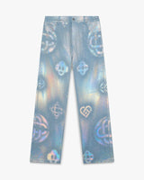 Pearlescent Monogram Baggy Denim Jeans