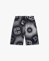 Pearlescent Monogram Denim Shorts