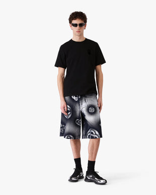 Pearlescent Monogram Denim Shorts