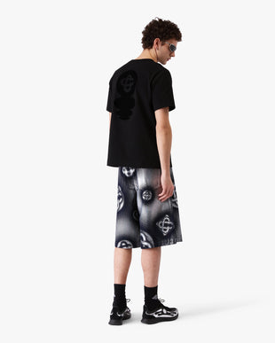 Pearlescent Monogram Denim Shorts