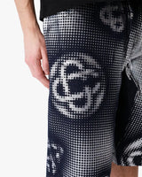 Pearlescent Monogram Denim Shorts