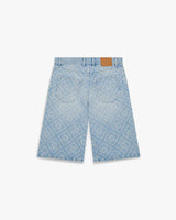 Pearl Monogram Denim Shorts