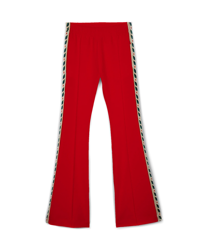 Red Laurel Taped Tracksuit Bottoms