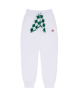 White Silk Scarf Sweatpant