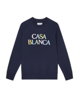 Navy Embroidered Logo Sweatshirt