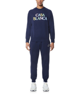 Navy Embroidered Logo Sweatshirt