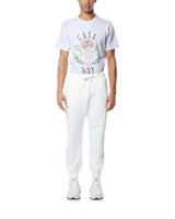 White Zip Hem Sweatpant