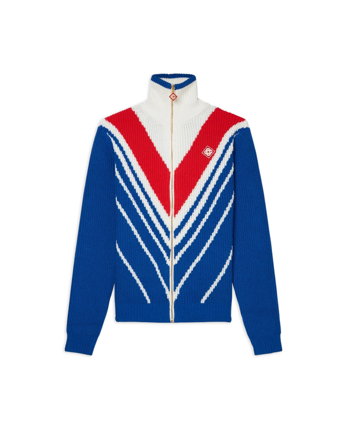 Chevron Zip Up Jumper