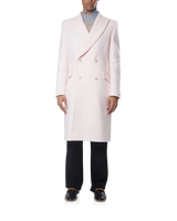 Pink Nativa Wool Double Breasted Overcoat