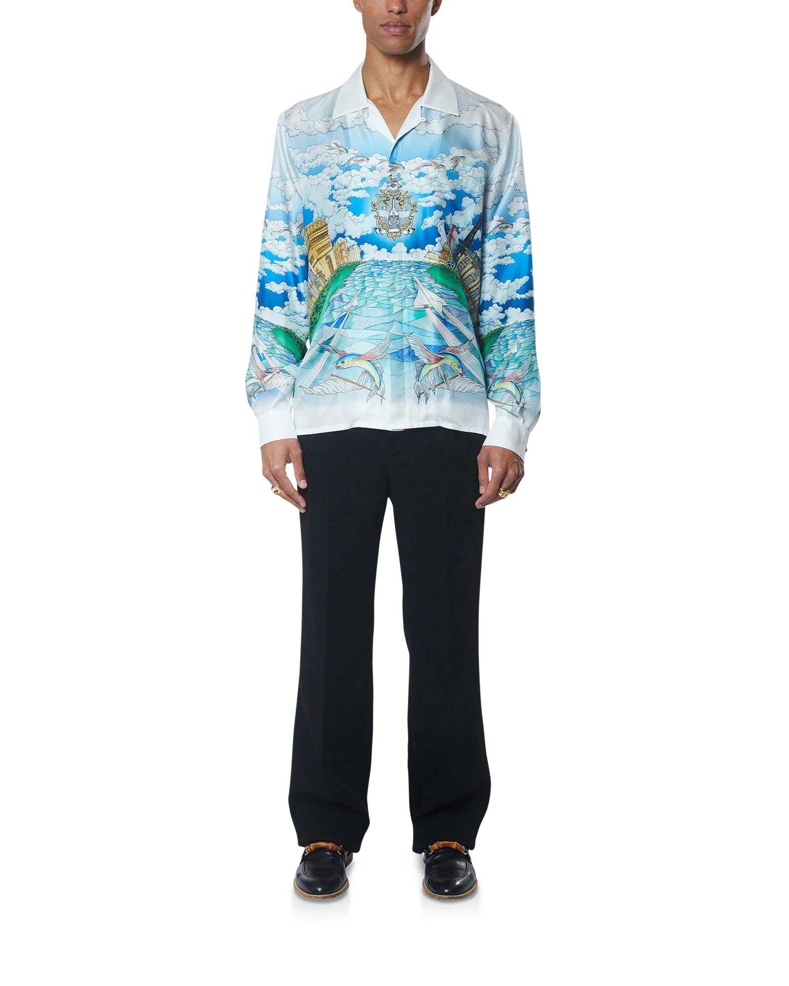 Le Vol Ideal Long Sleeve Silk Shirt