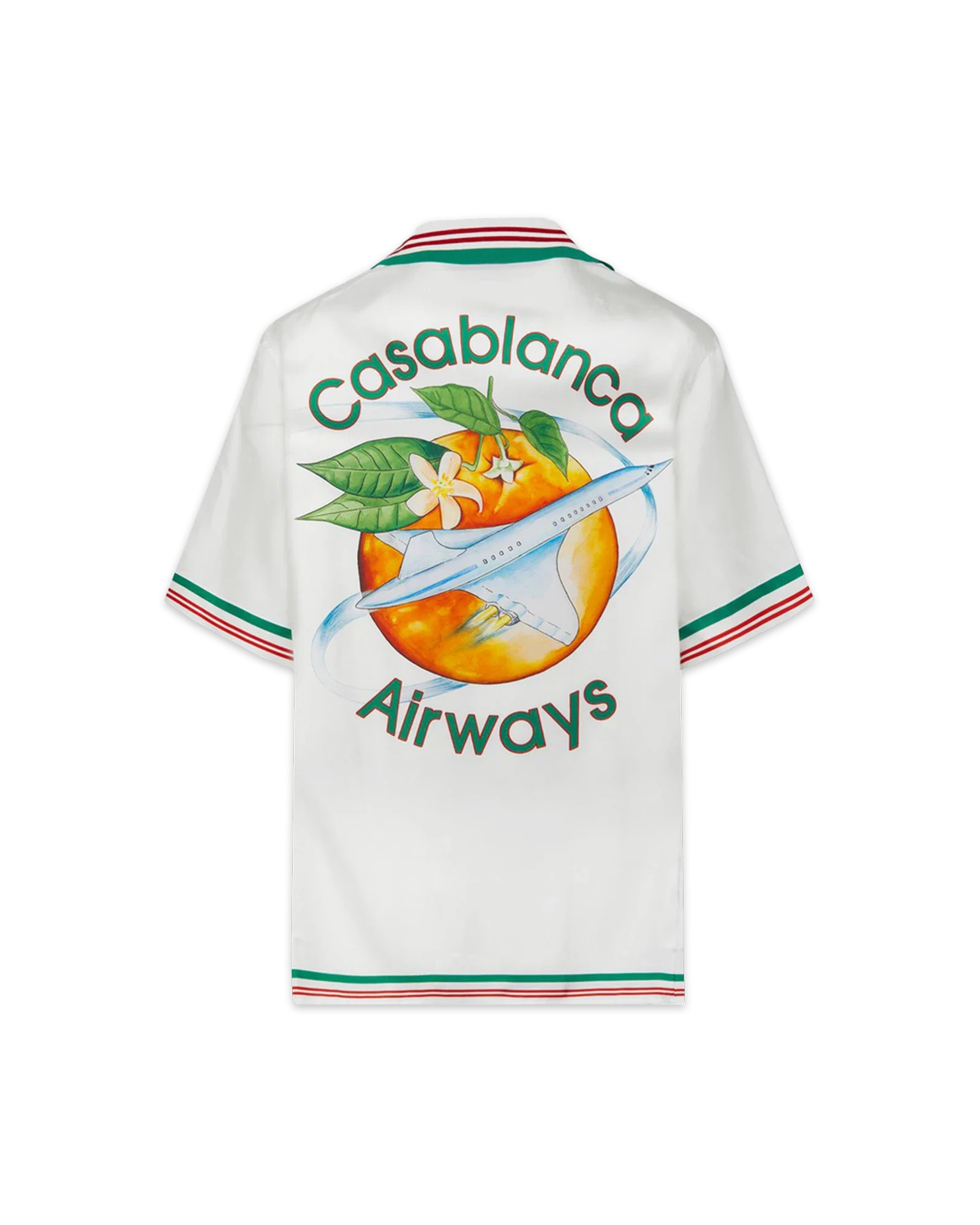 Orbite Au Tour De L' Orange Short Sleeve Silk Shirt