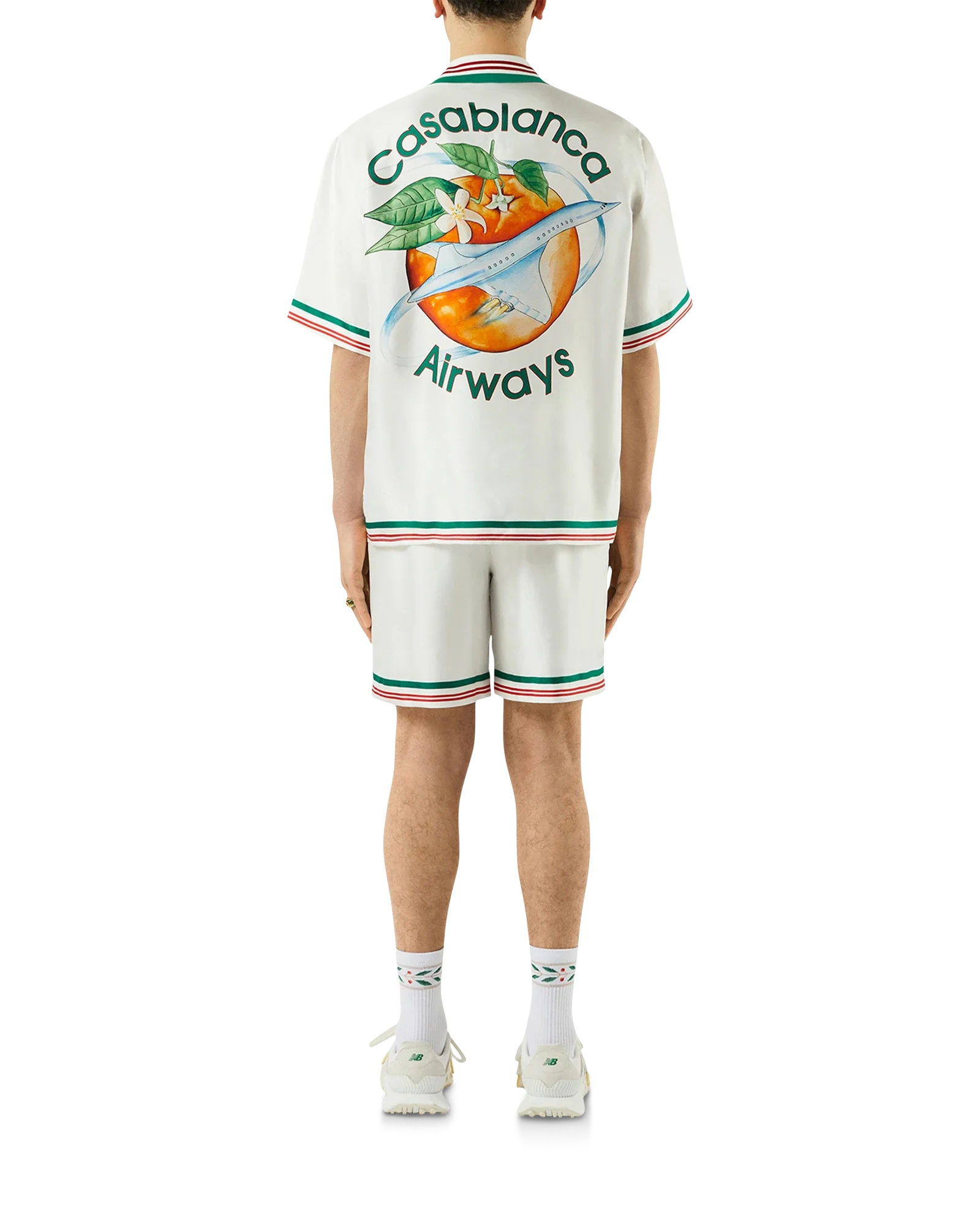 Chemise en soie à manches courtes Orbite Au Tour De L'Orange