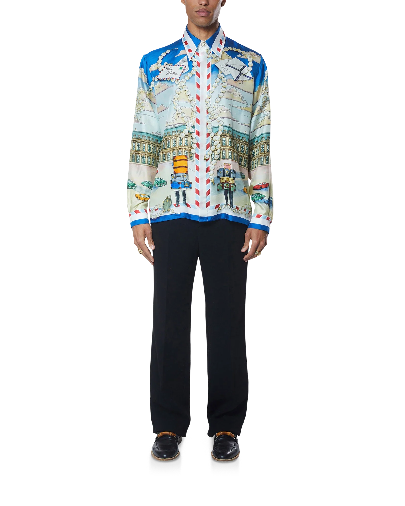 Place Casa Long Sleeve Silk Shirt