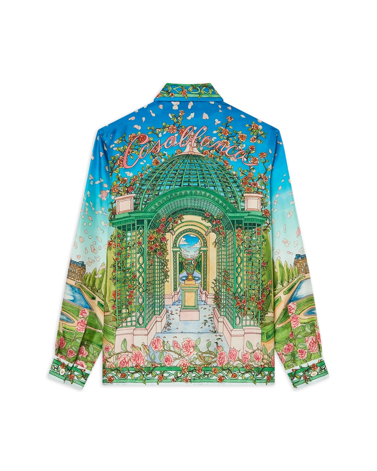 L' Amour En Fleur Long Sleeve Silk Shirt