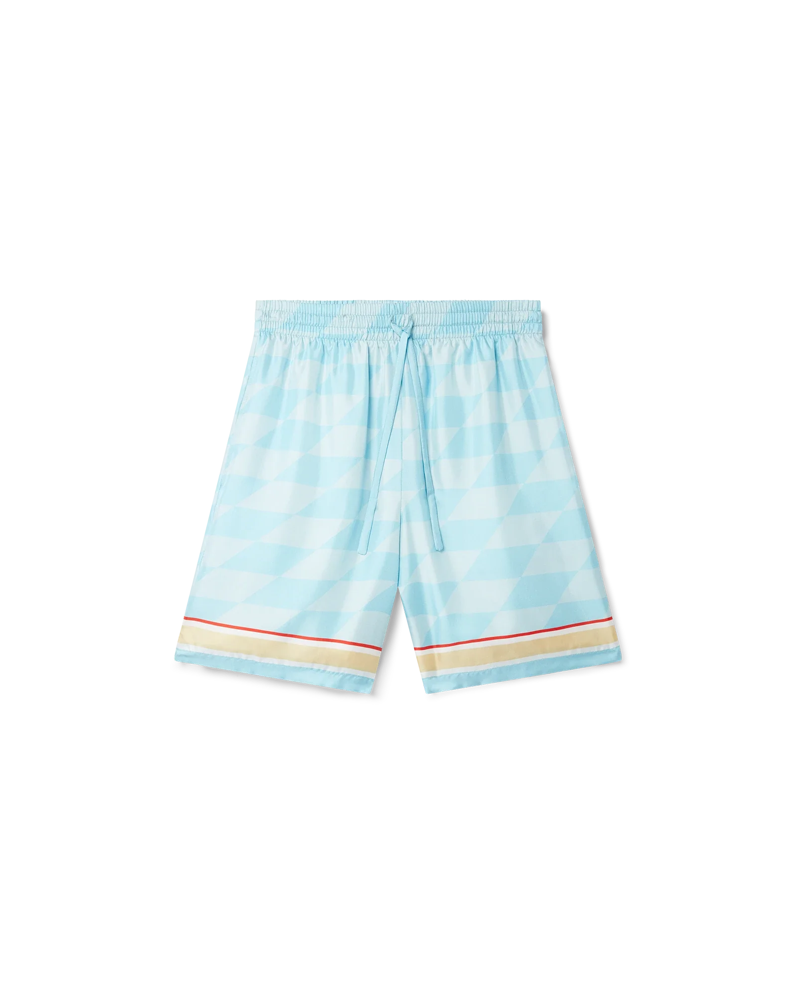 Damiers Et Cygne Bleu Silk Shorts